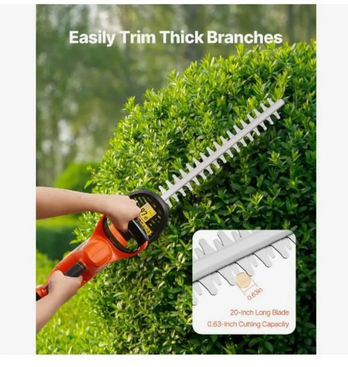 Electric Hedge Trimmer, 1200 RPM - Image 2