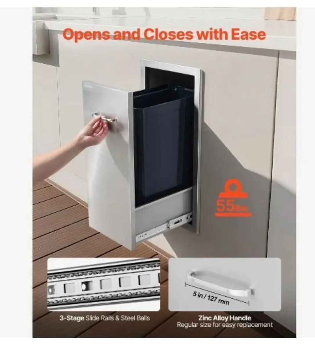Outdoor Kitchen Trash Drawer - Image 2