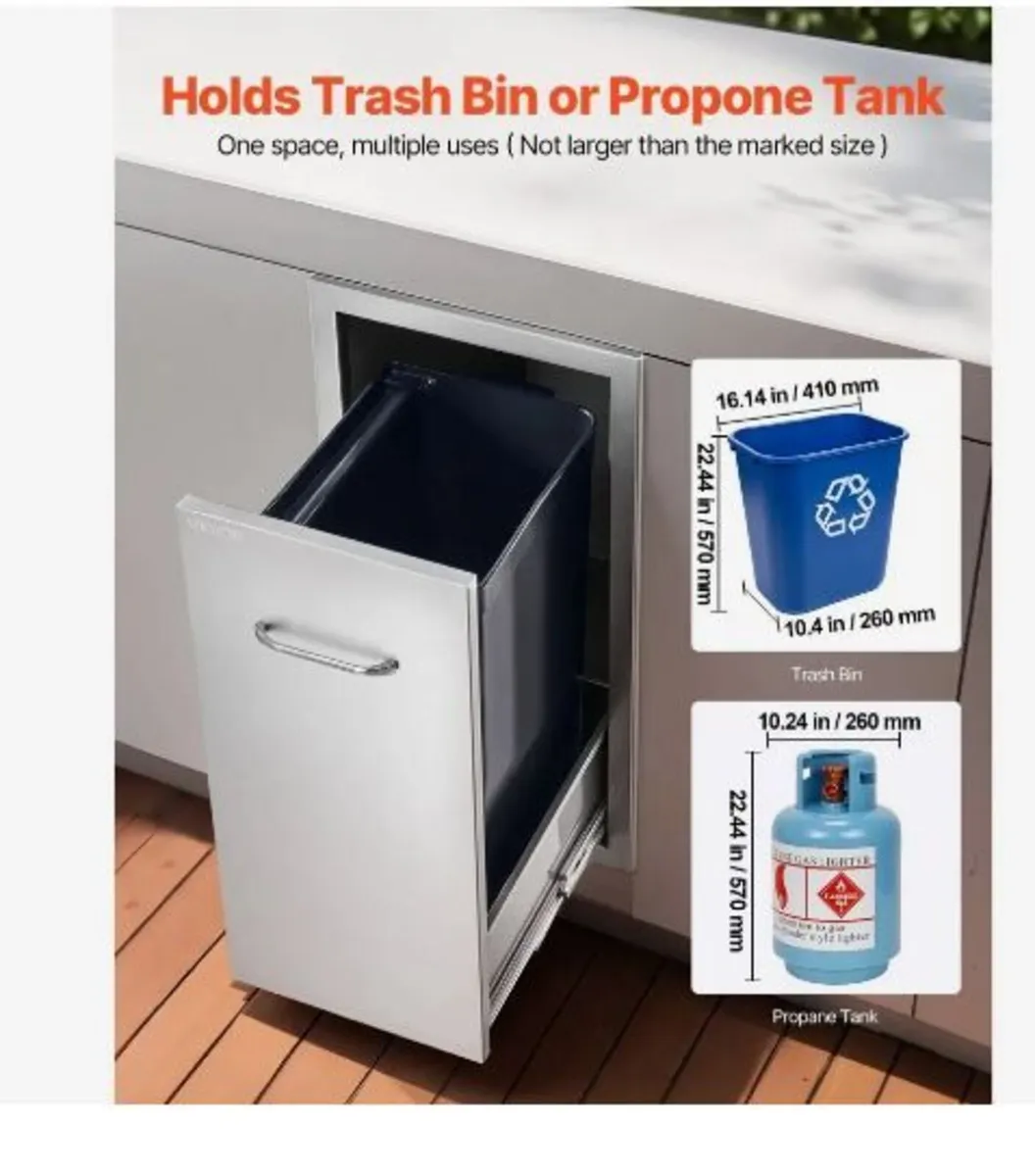 Outdoor Kitchen Trash Drawer - Image 3