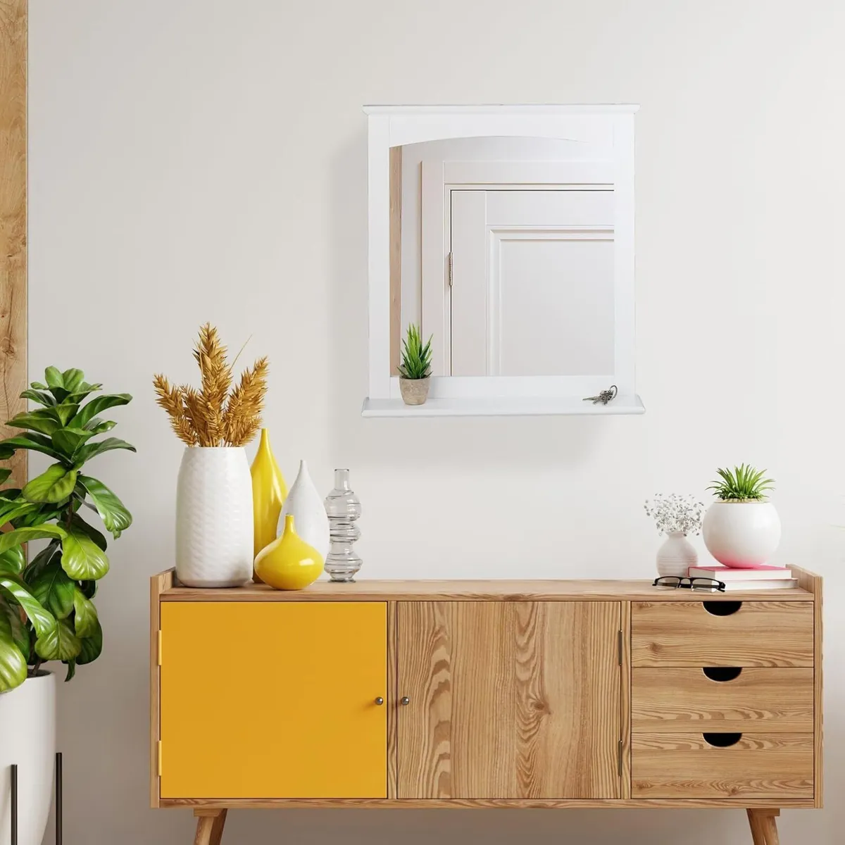 Bathroom Mirror with Shelf Wall Mount for Toilet - Image 4