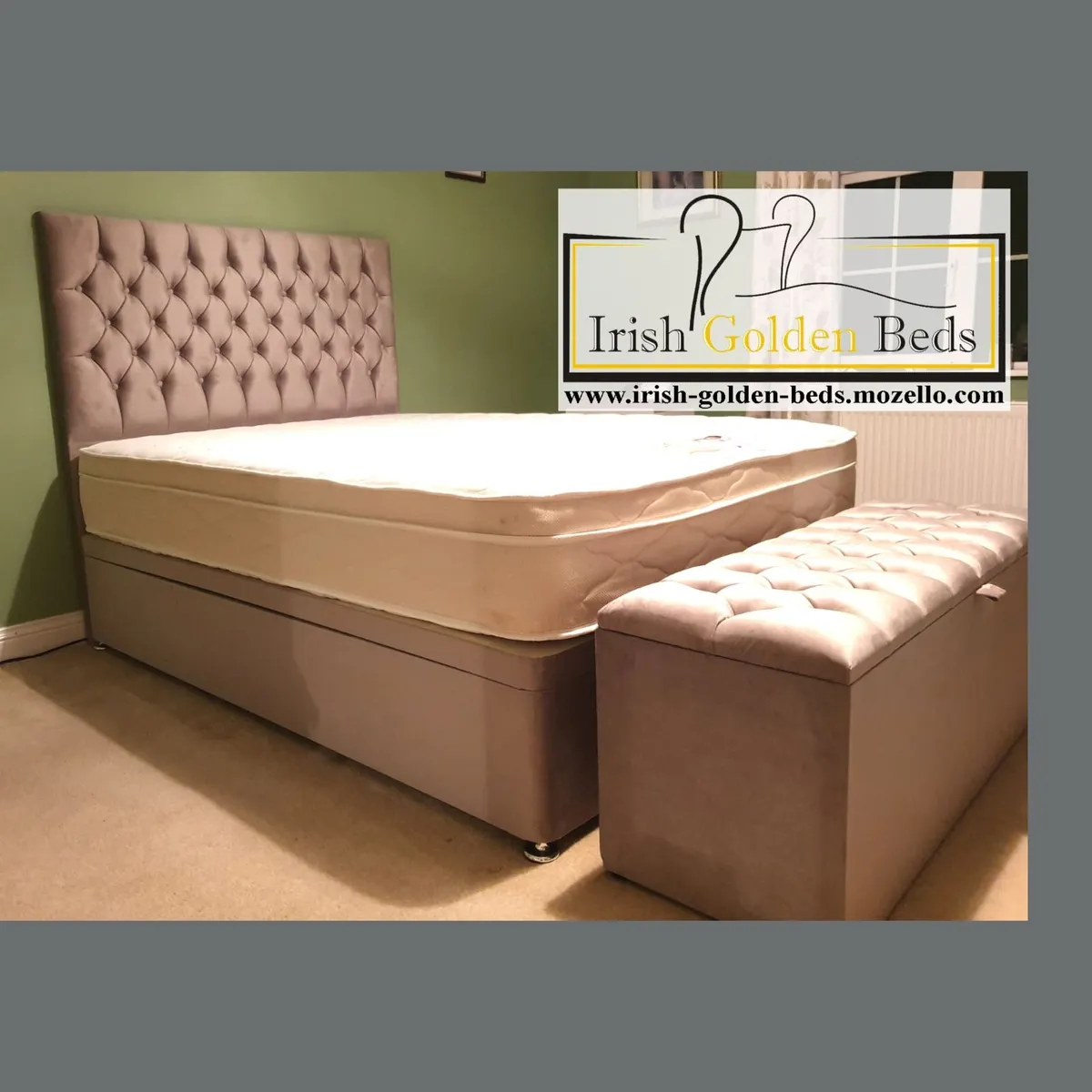 bed frame and headboard, free delivery - Image 1