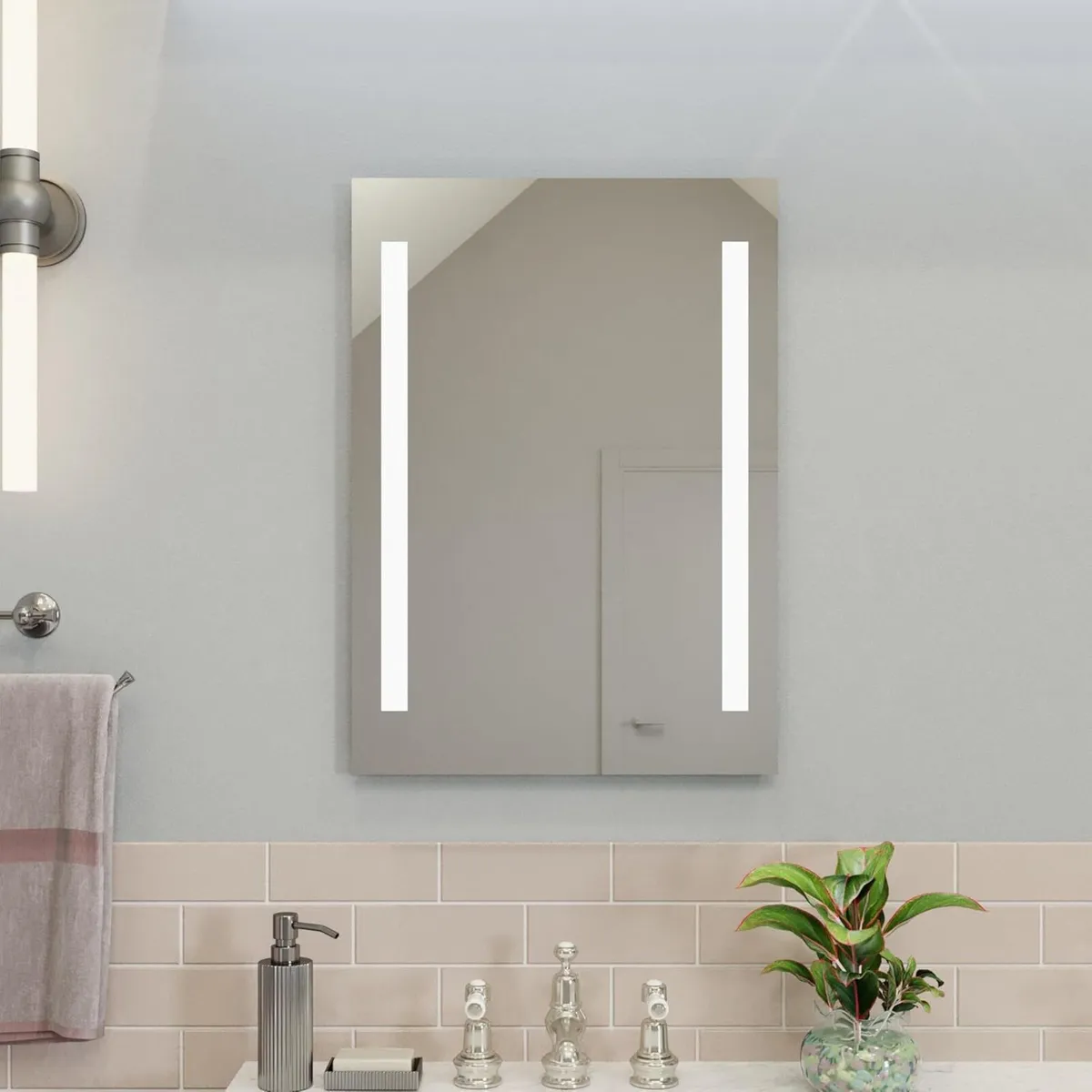 Horton Bathroom Mirror with Lights - Easy to - Image 1
