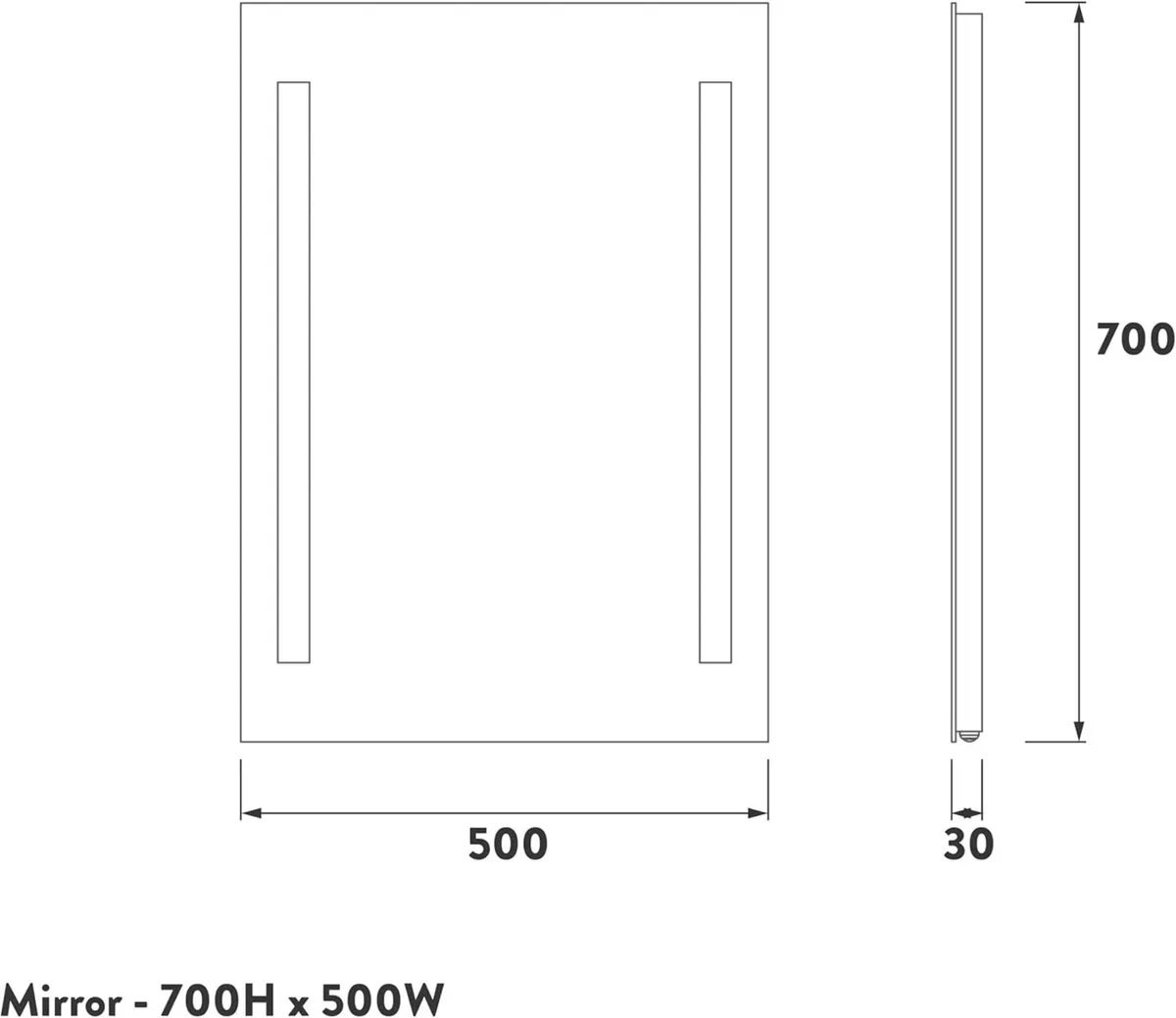 Horton Bathroom Mirror with Lights - Easy to - Image 2