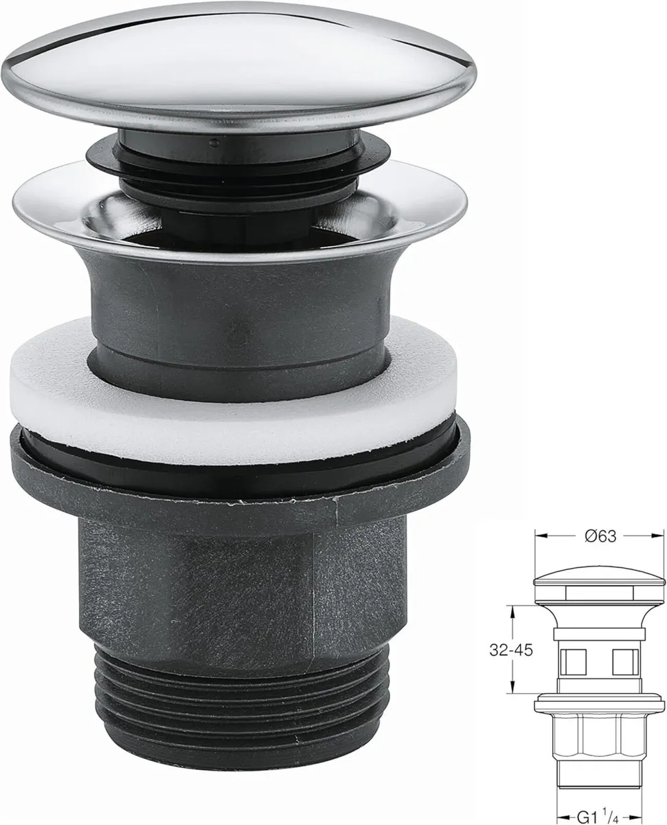 Start Edge - Basin Mixer Tap with Push-Open Waste - Image 4