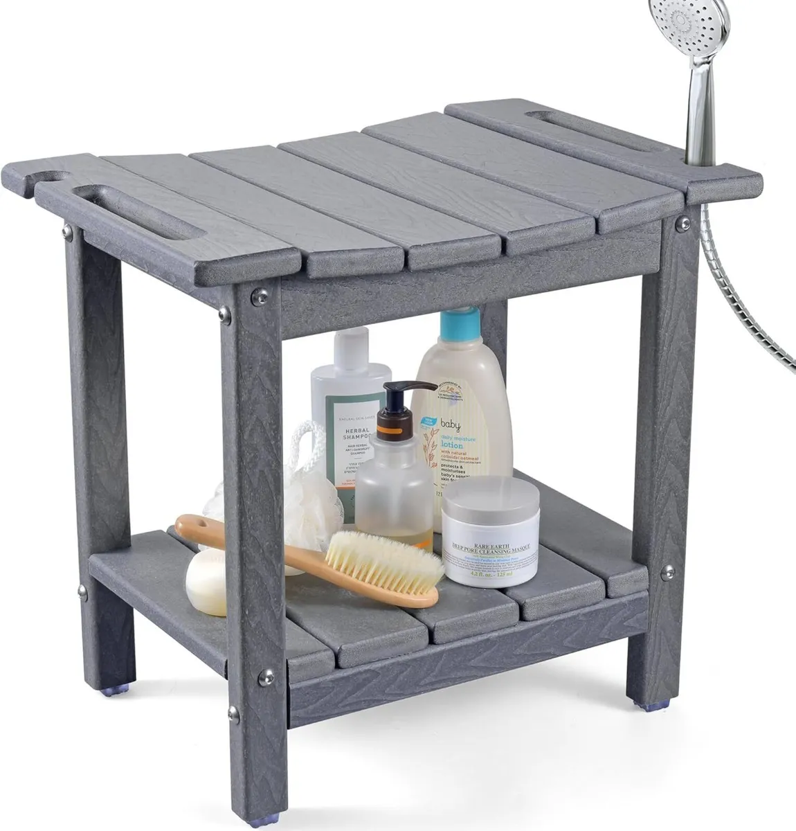 Shower Bench 18.5 Inch HDPE Waterproof Stool for - Image 1