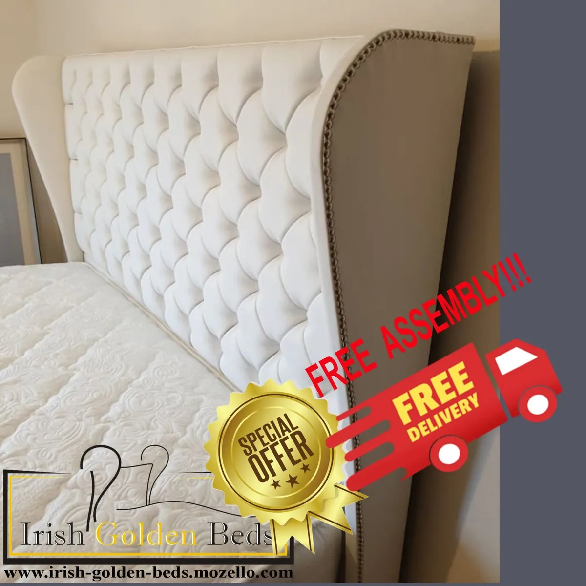 bed frame and headboard, free delivery - Image 3