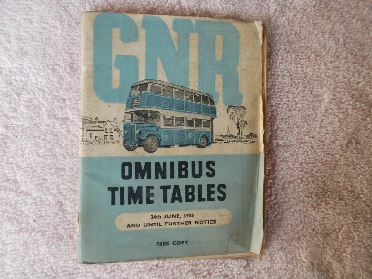 1956 Bus & Train Timetable G.N.R. - Image 1