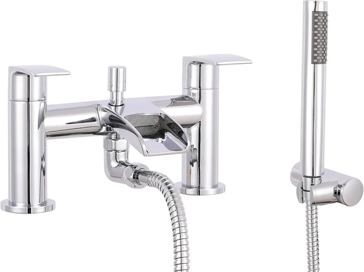 Stream Round Waterfall Bath Shower Mixer Tap – - Image 1