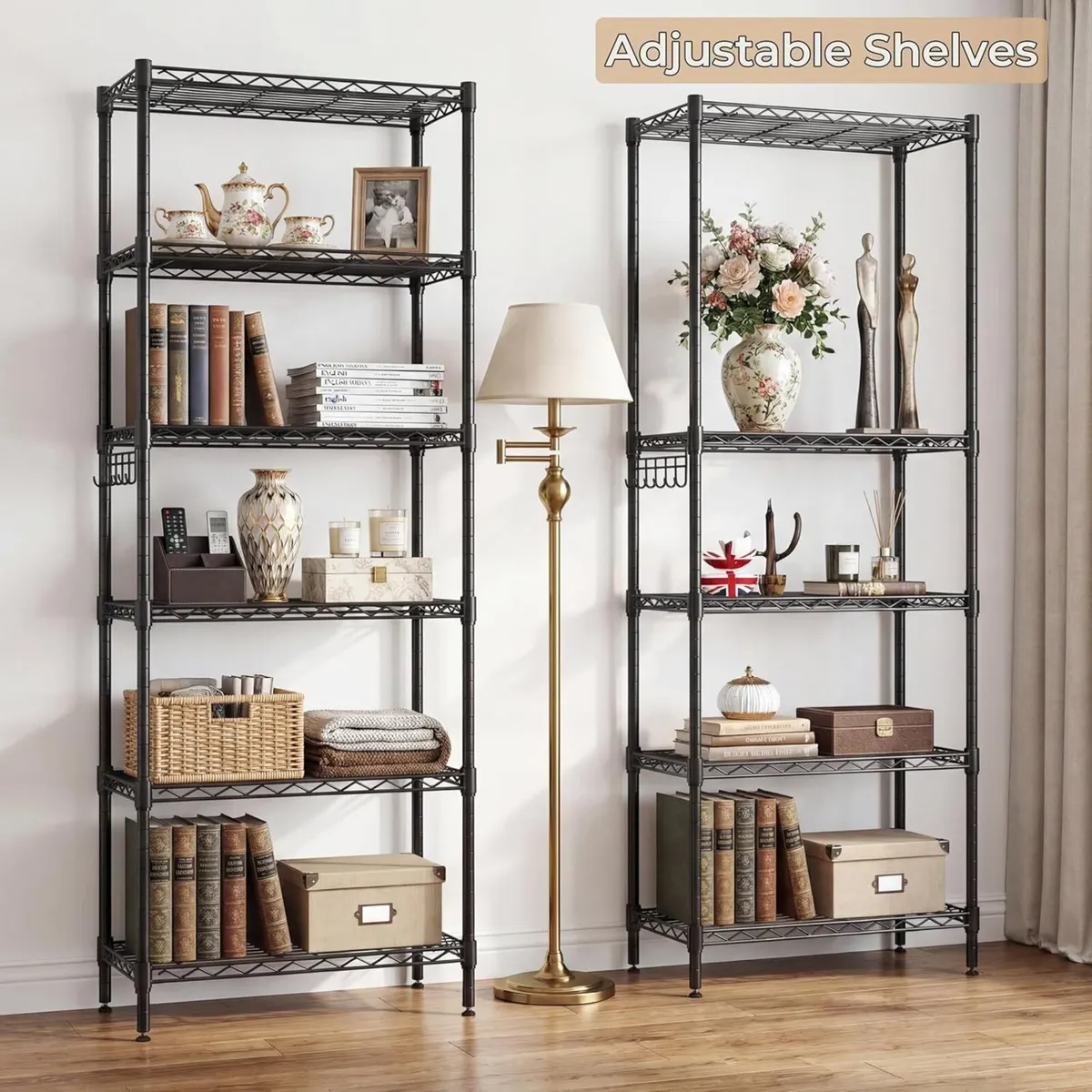 6-Tier Wire Shelving Unit Metal Free Standing - Image 2