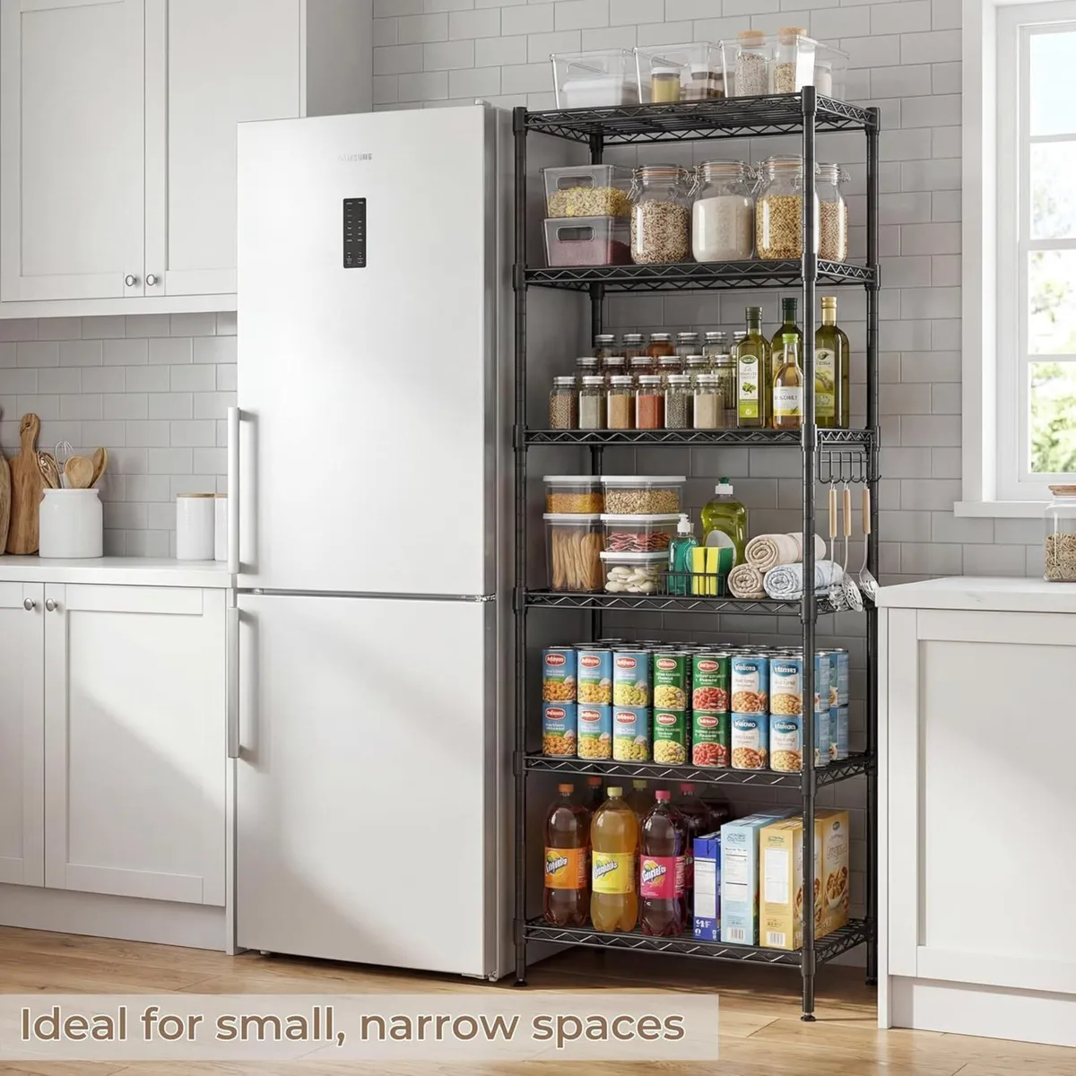 6-Tier Wire Shelving Unit Metal Free Standing - Image 4