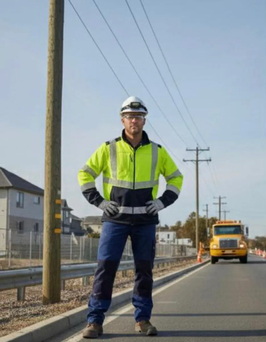 Hi Vis Yellow Softshell Jacket new stock - Image 2