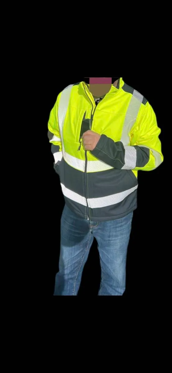 Hi Vis Yellow Softshell Jacket new stock - Image 3