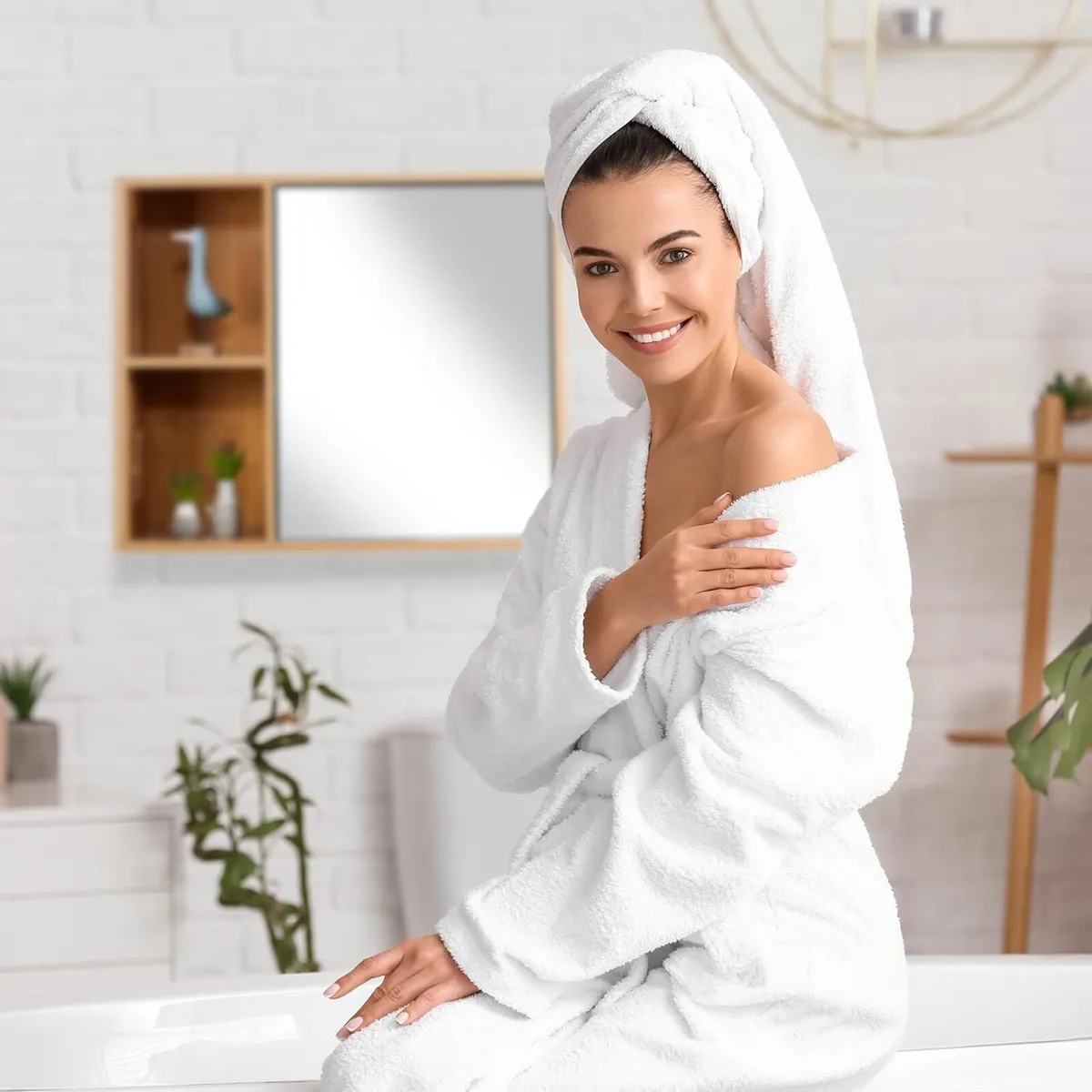 Mirror Bathroom Cabinet 2 Open Compartments - Image 4