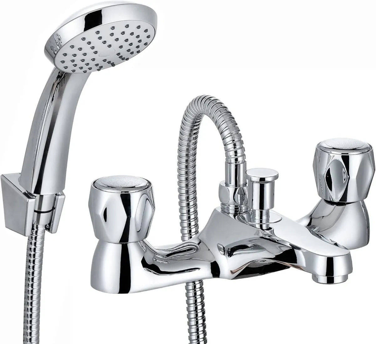 Quest BBT0256 Chrome Bath Shower Mixer Taps - Image 1