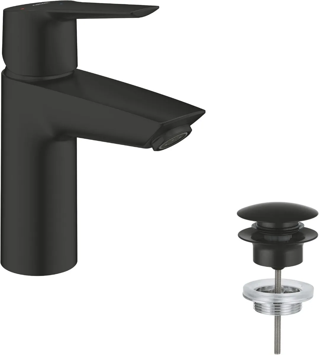 Start - Smooth Body Basin Mixer Tap with Push-Open - Image 1