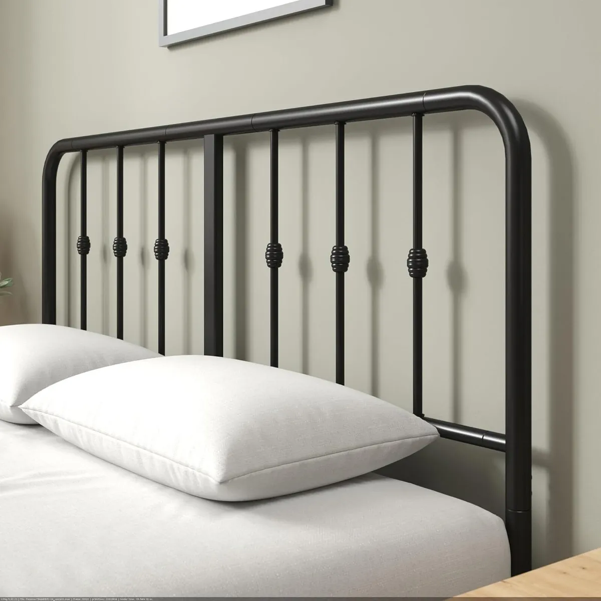 Florence Double Bed Frame with Headboard - 4ft6 - Image 4