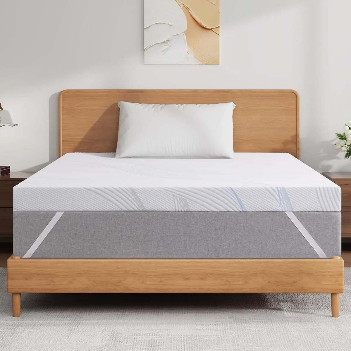 Single Mattress Topper Memory Foam Bed 10cm with - Image 2