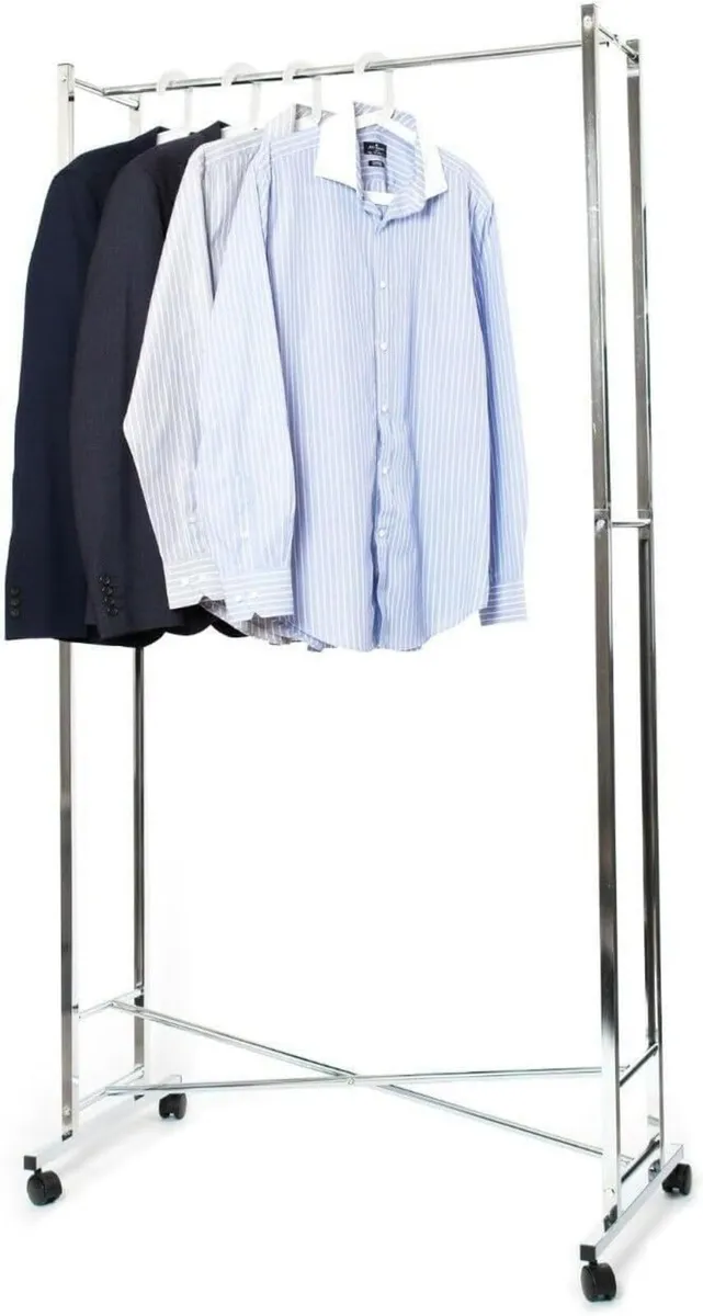 ® Heavy Duty Folding Clothes Rail - Portable - Image 1