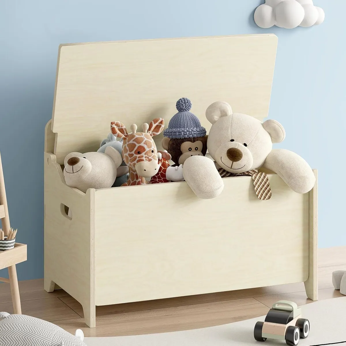 Toy Box and Storage Wooden for Boys Girls Chest - Image 3