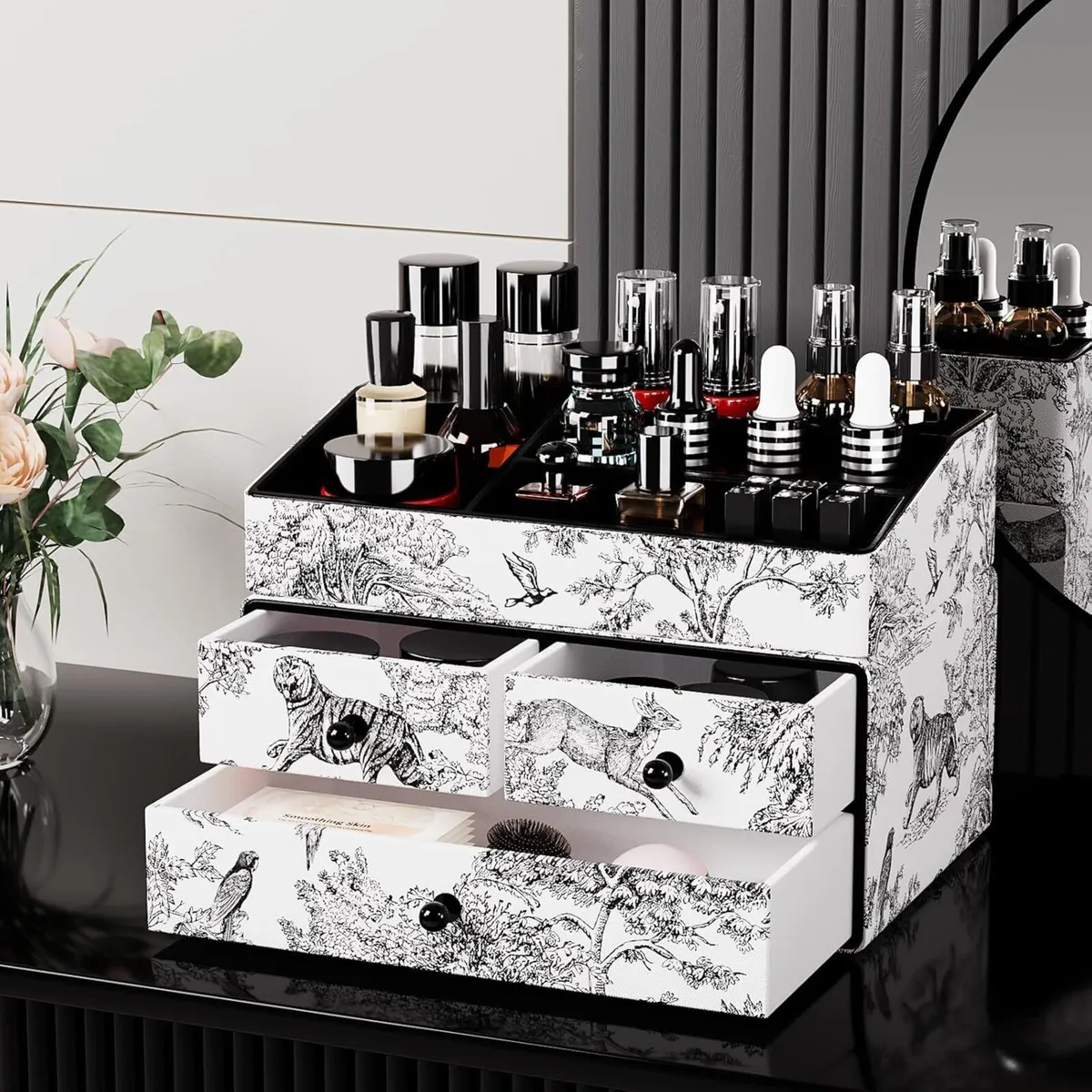 Make Up Cosmetic Organiser 2-Tier 2 Drawers - Image 2