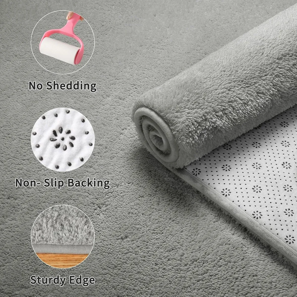 Carpet Rugs Living Room Large 160x230 Grey Rug - Image 4