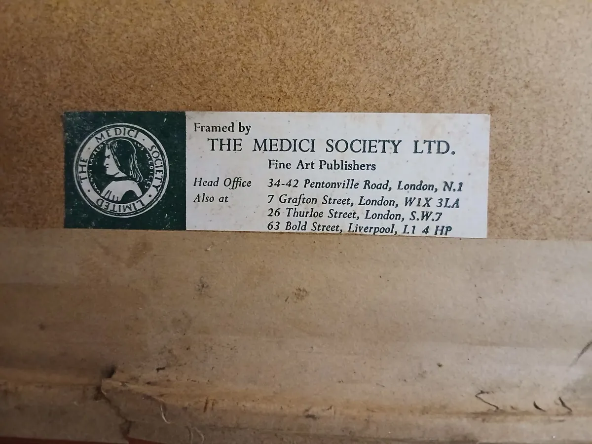 Very Large Antique Medici Society Reproduction. - Image 4
