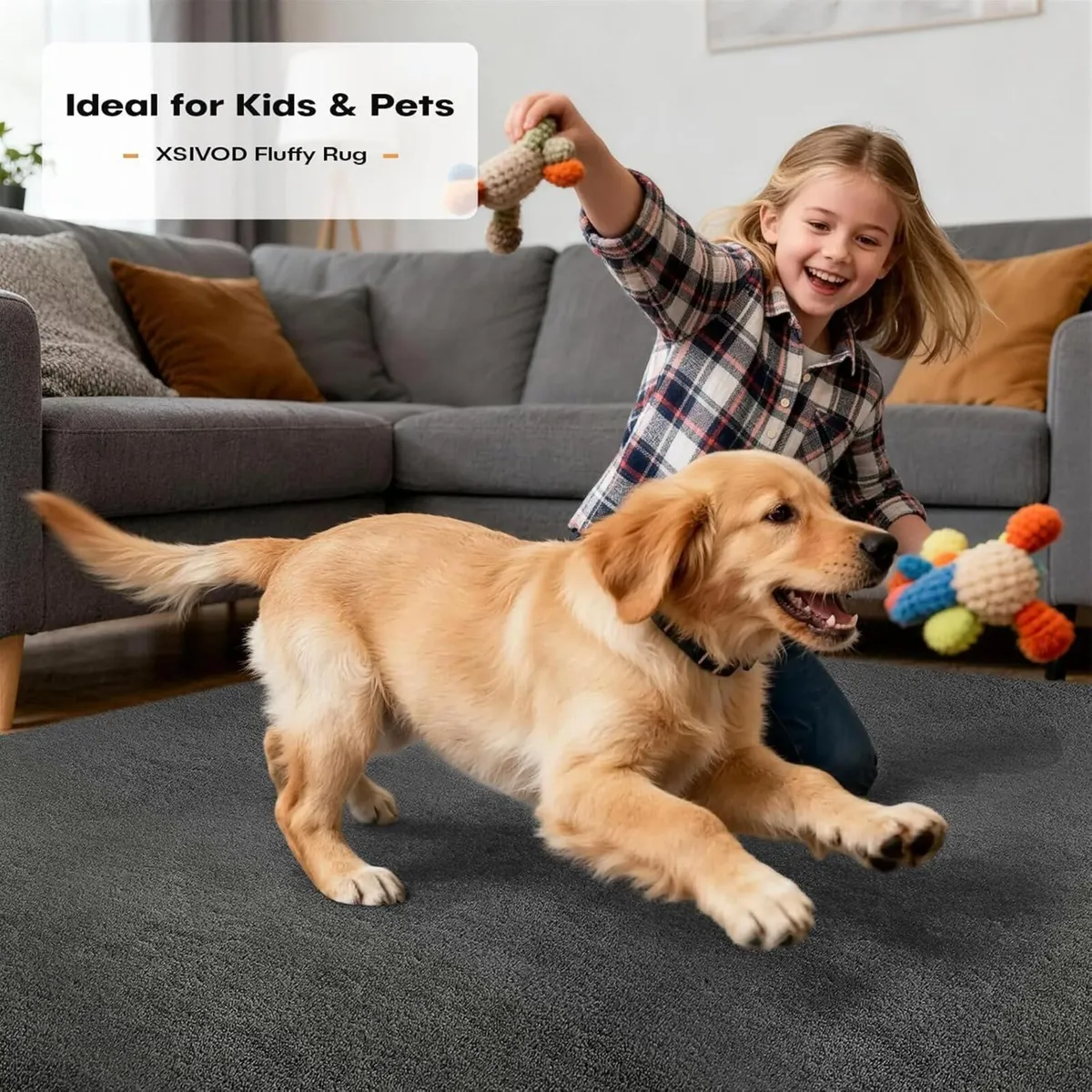 Soft Area Rugs for Living Room Fluffy Large - Image 4