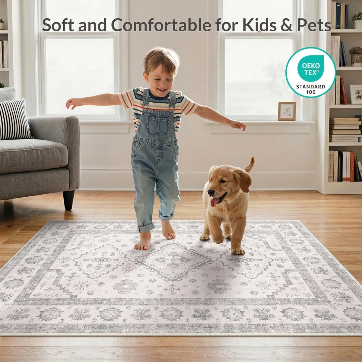 Rugs Living Room 200x290cm Extra Large Washable - Image 2