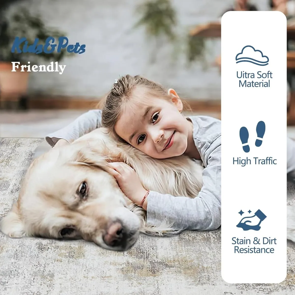 140 x 200 cm Beige Brown Contemporary Area Rug - Image 4