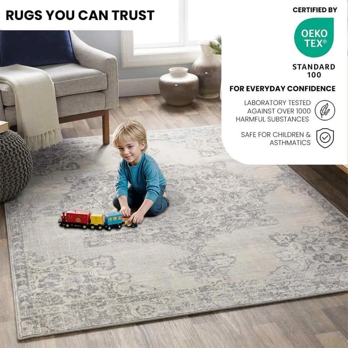 Kuta Vintage 130x180 cm – Scandi Neutral Design - Image 4