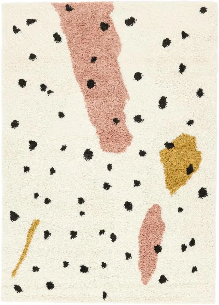 Spotty Kids Rug Shaggy/Handloom 3′3″ x 5′3″ ft - Image 1