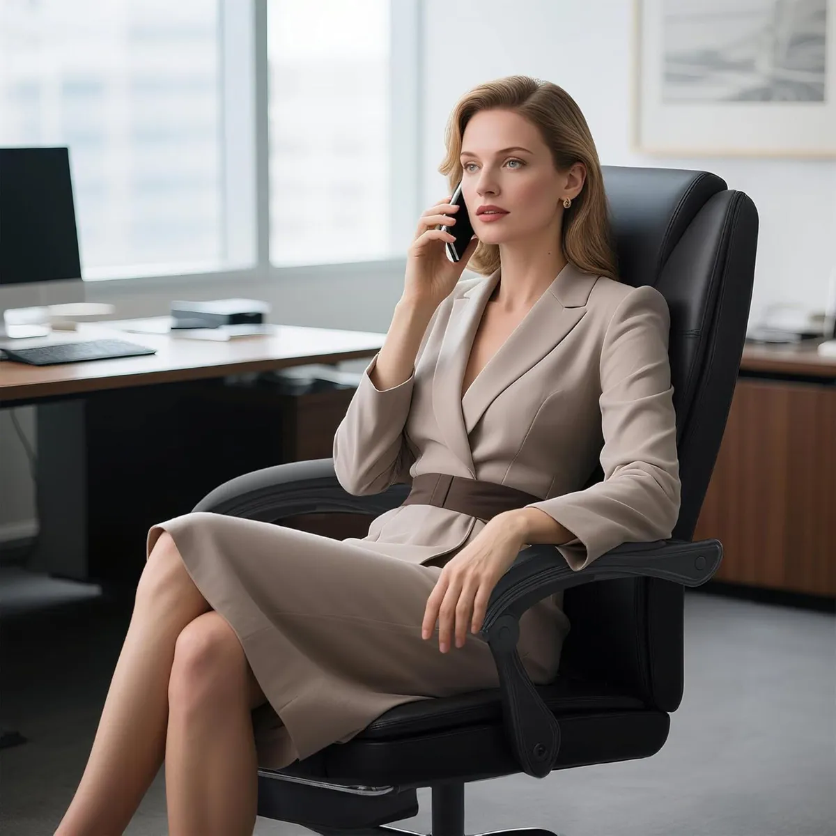 High-back ergonomic office swivel chair executive - Image 2