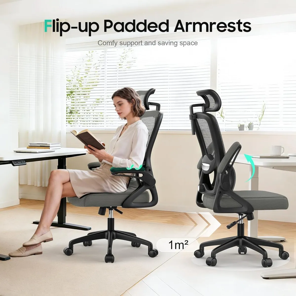 Office Chair Ergonomic Desk -Dual Backrest Design - Image 4
