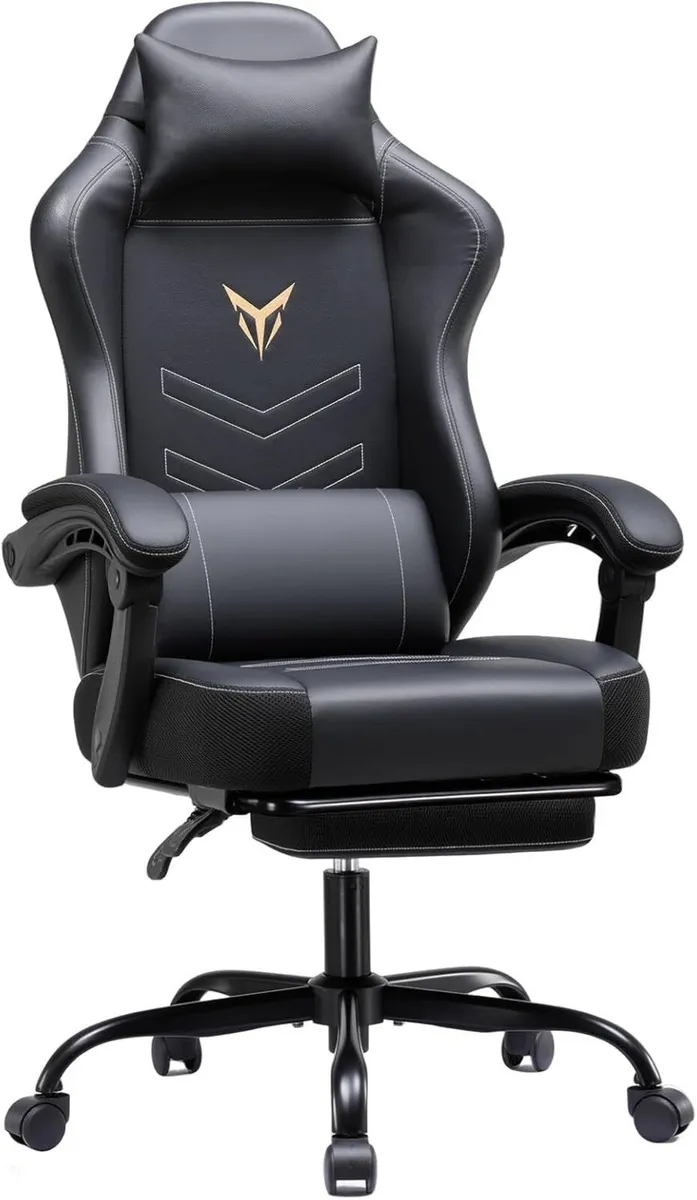 Gaming Chair Ergonomic with Footrest Height - Image 1