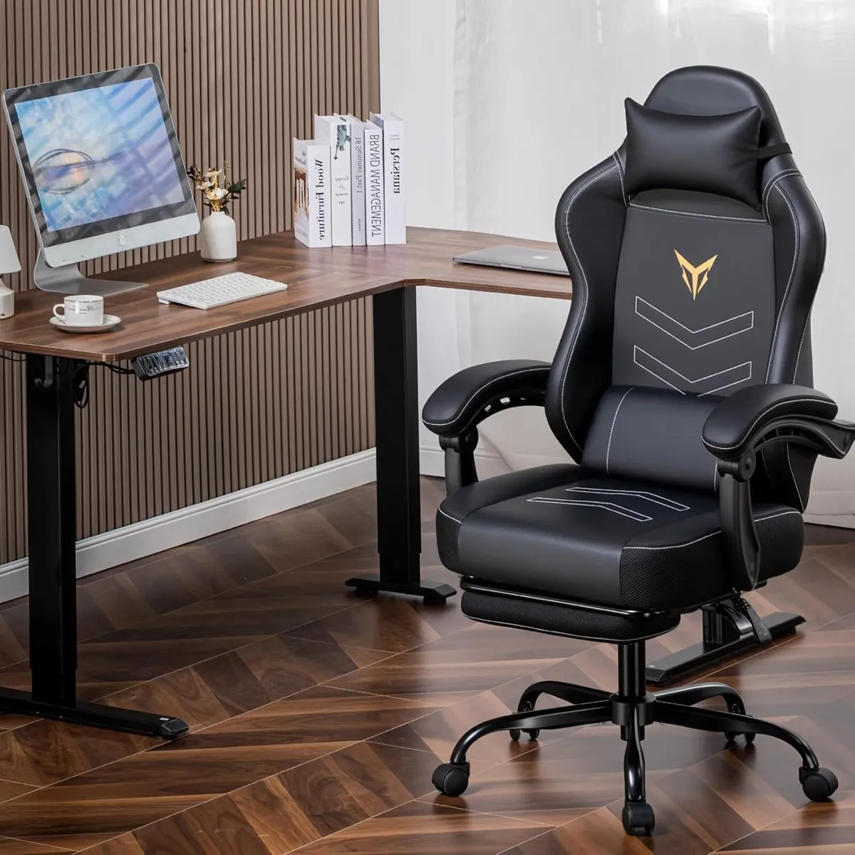 Gaming Chair Ergonomic with Footrest Height - Image 2
