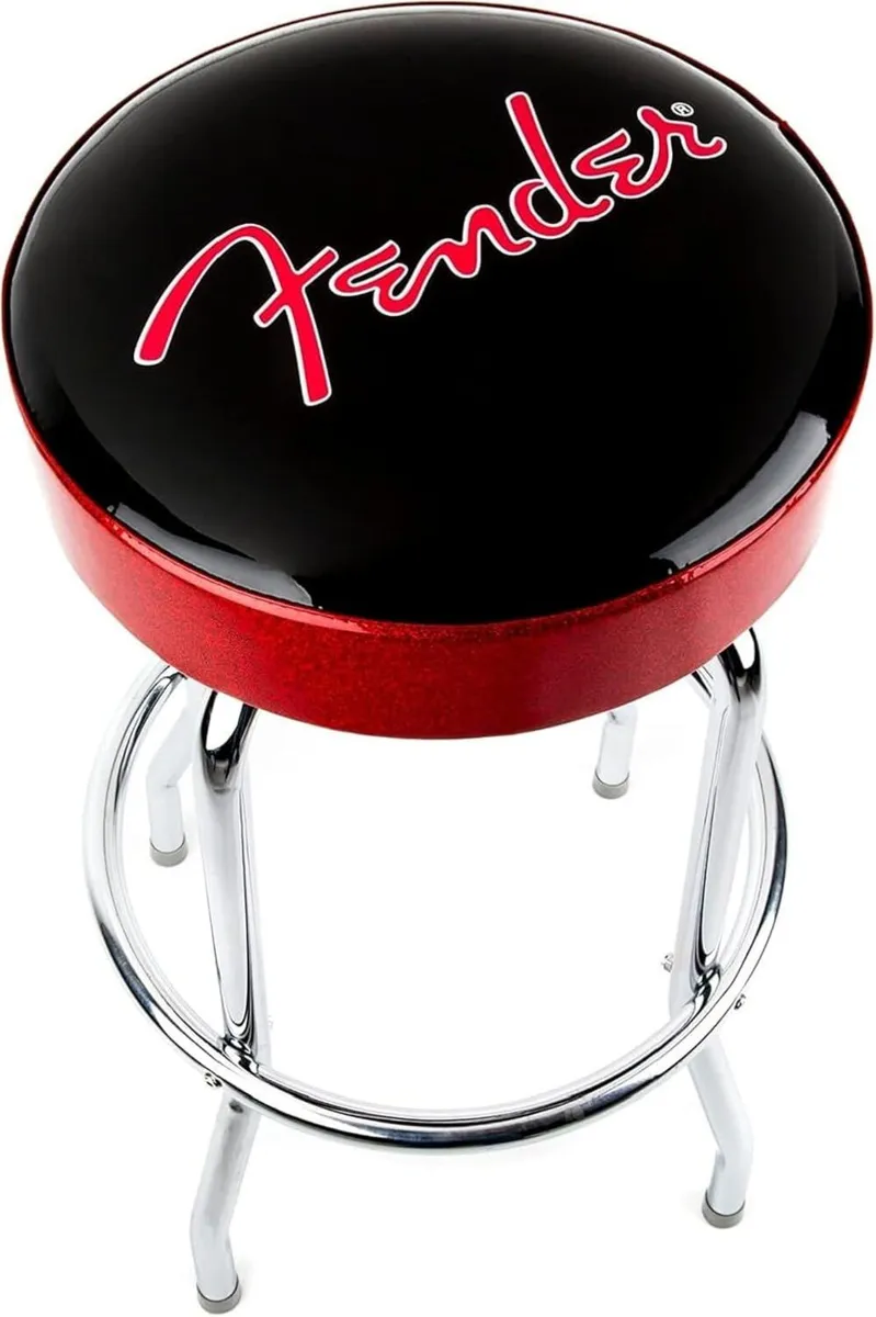 Barstool Red Sparkle Logo 30 Inch Foam Padded - Image 1