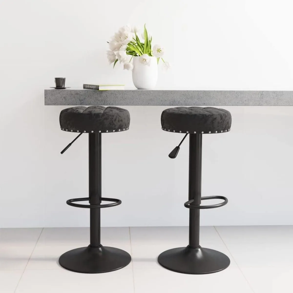 2 x Bar Stools Counter Seats Bistro Pub Chairs - Image 2