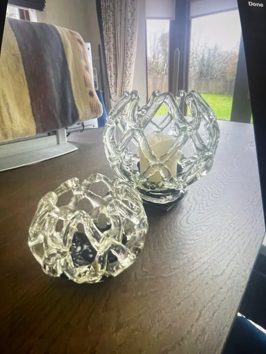 Glass Candle Holders - Image 1