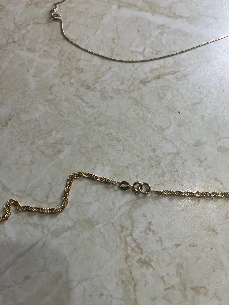 Gold plated entwined chain 18inches - Image 2