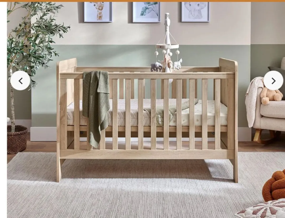 Cot Bed & High Chair and Portable high chair - Image 1