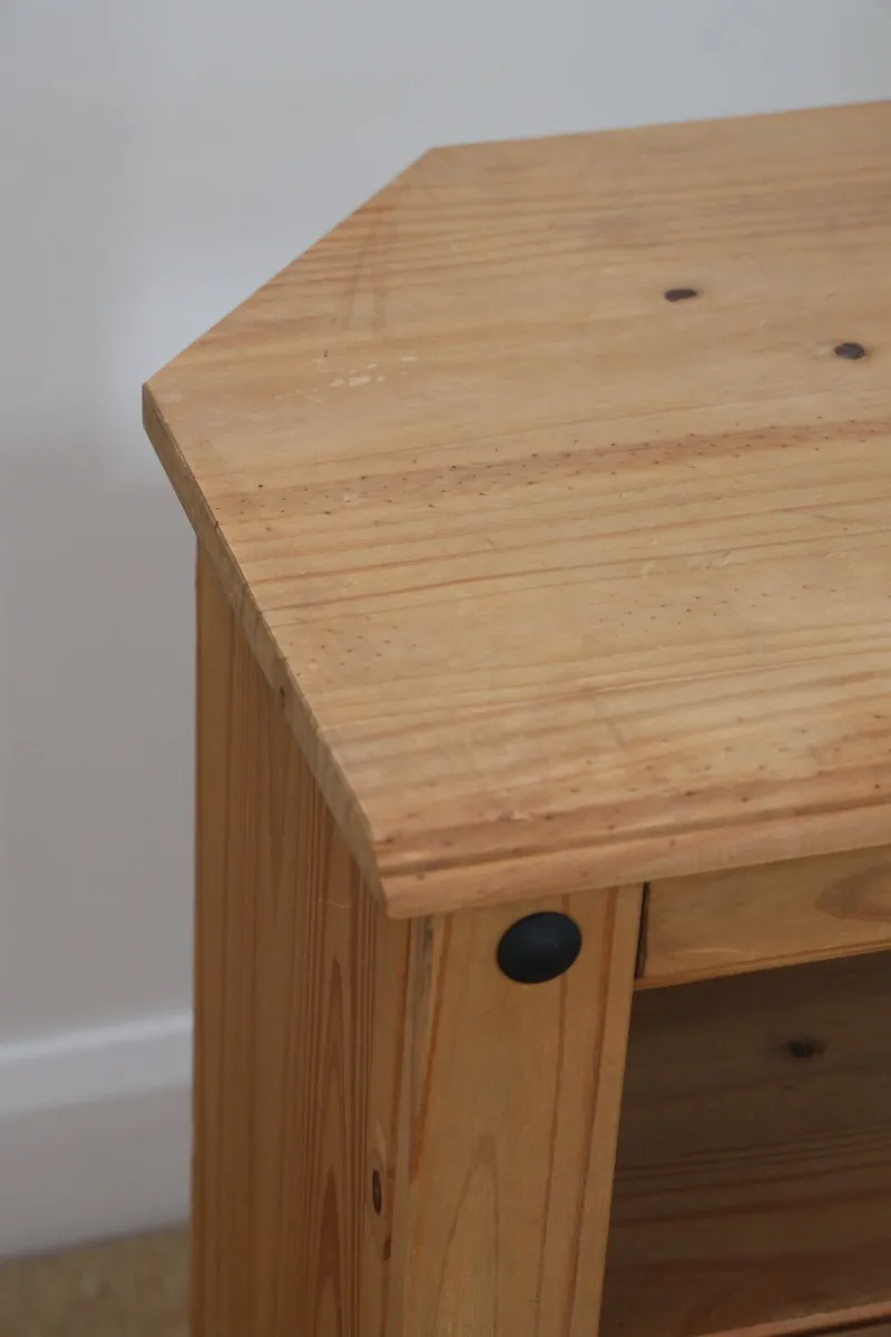 Solid Wood TV Stand – Natural Country Style - Image 3