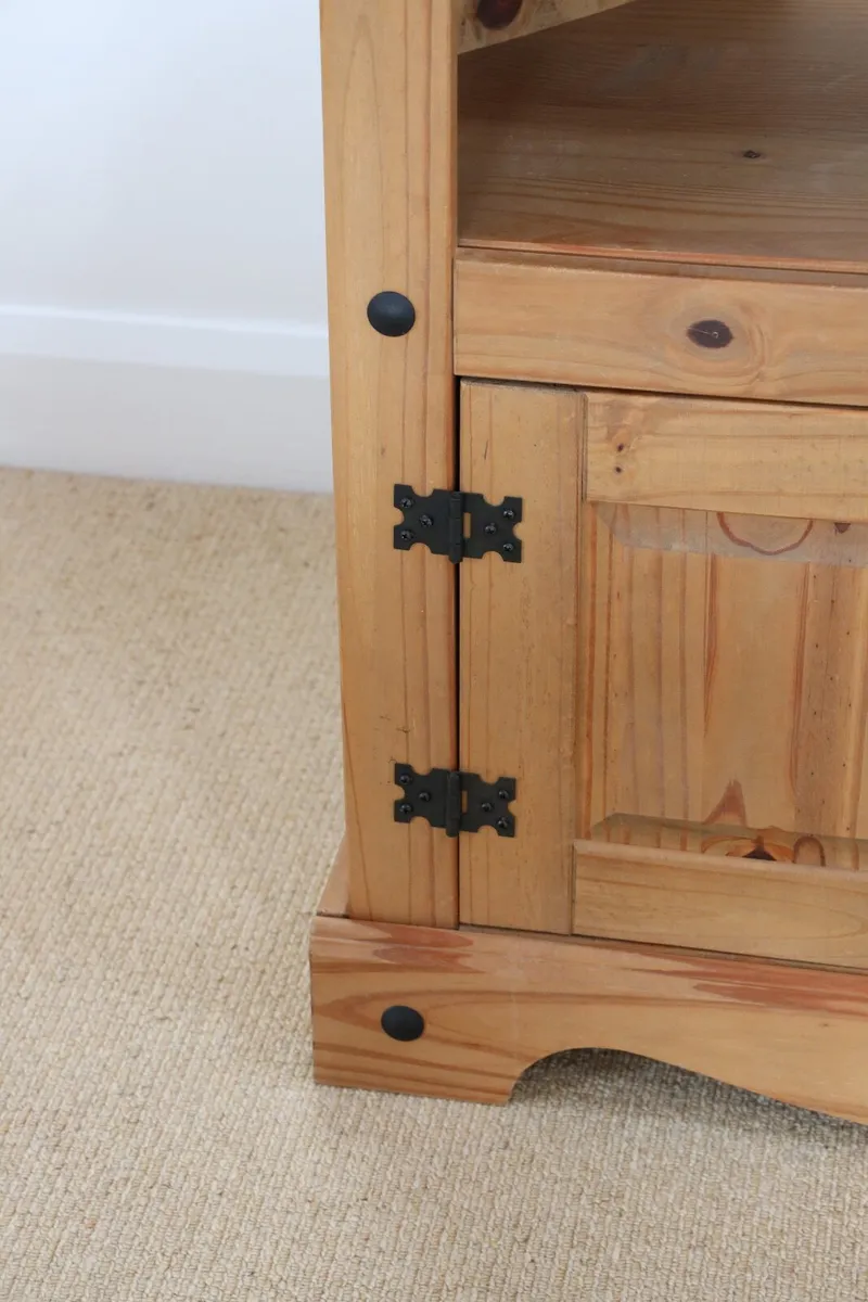 Solid Wood TV Stand – Natural Country Style - Image 4