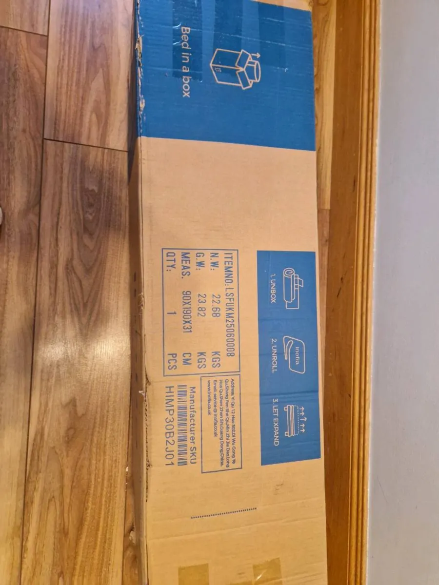 12 inch deep mattress(single), still in box, unwan - Image 2