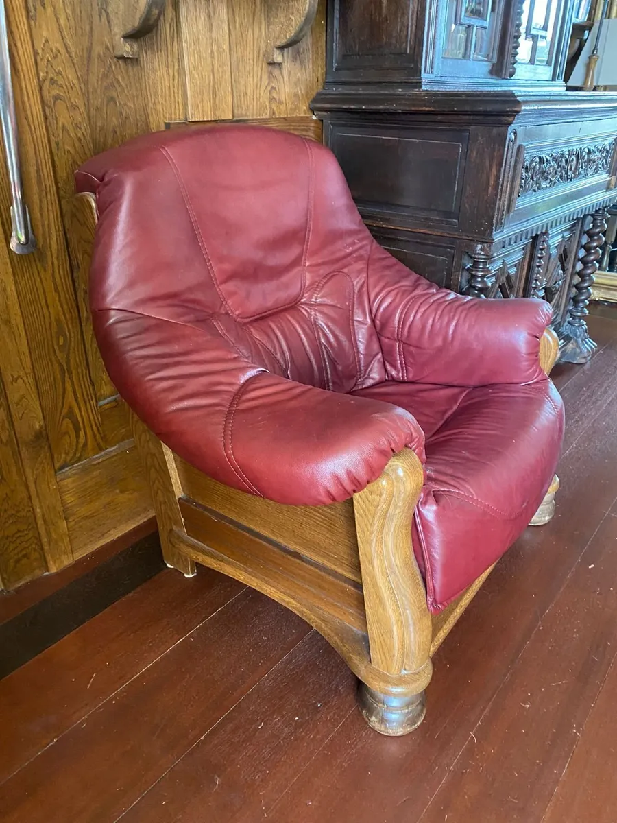 Leather Armchairs - Image 1