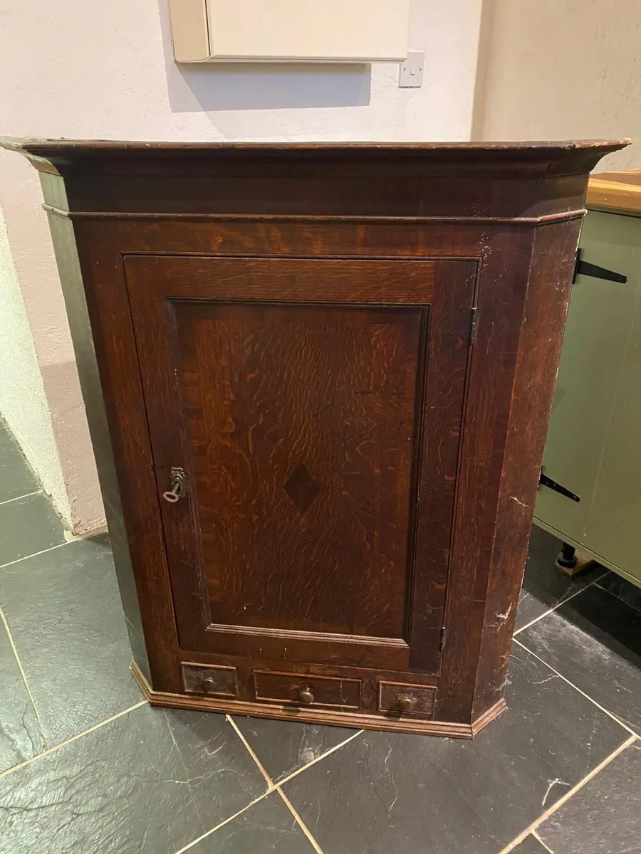 Antique Corner Cabinet - Image 1