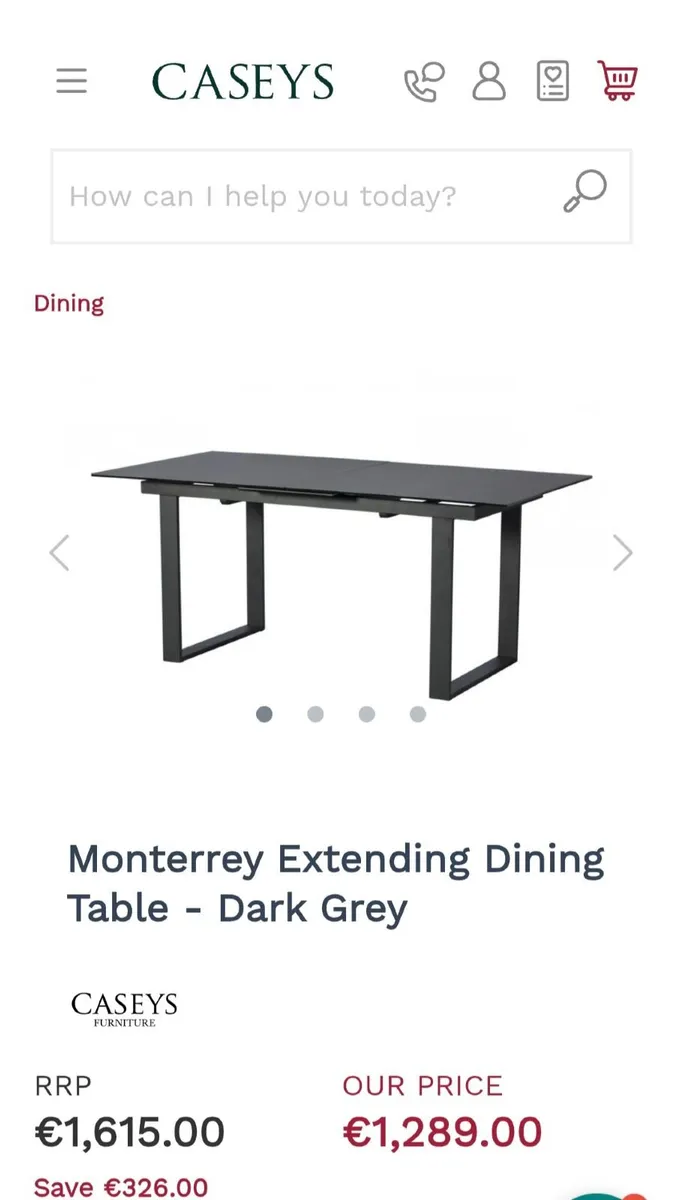 Monterrey Extending Dining table and chairs - Image 1