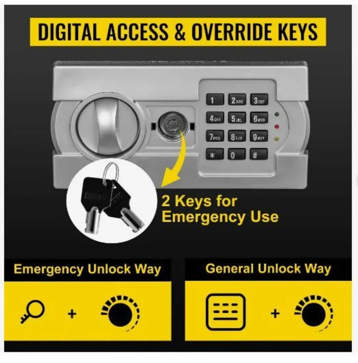 Digital Depository Safe 48 L Electronic Code Lock - Image 2