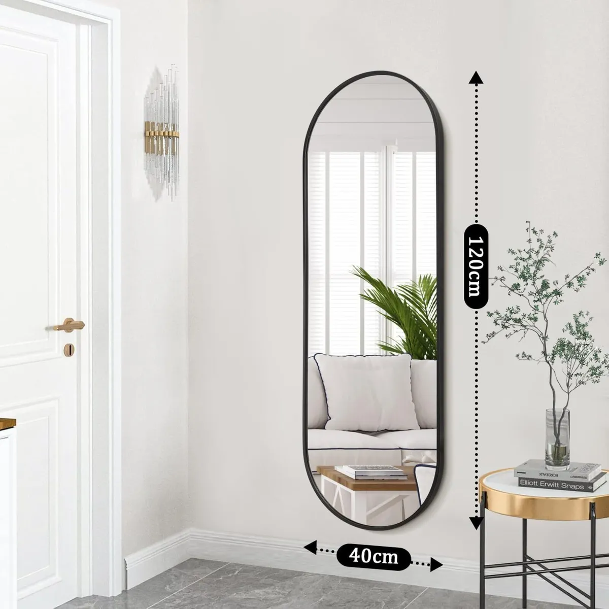 Bathroom Wall Full Length Mirrors for Oval Mirror - Image 2