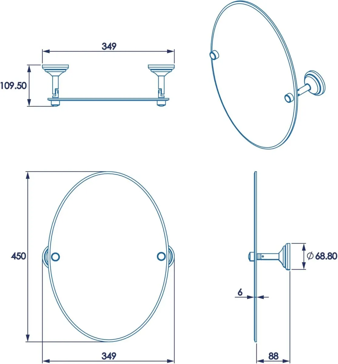 Wall Mounted Mirror - Image 3