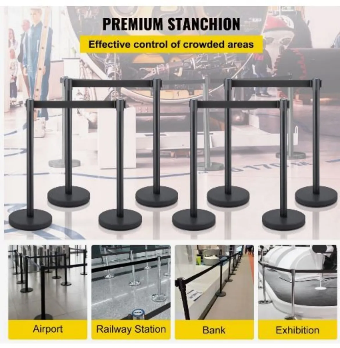 Crowd Control Stanchion, 8 Pieces - Image 2